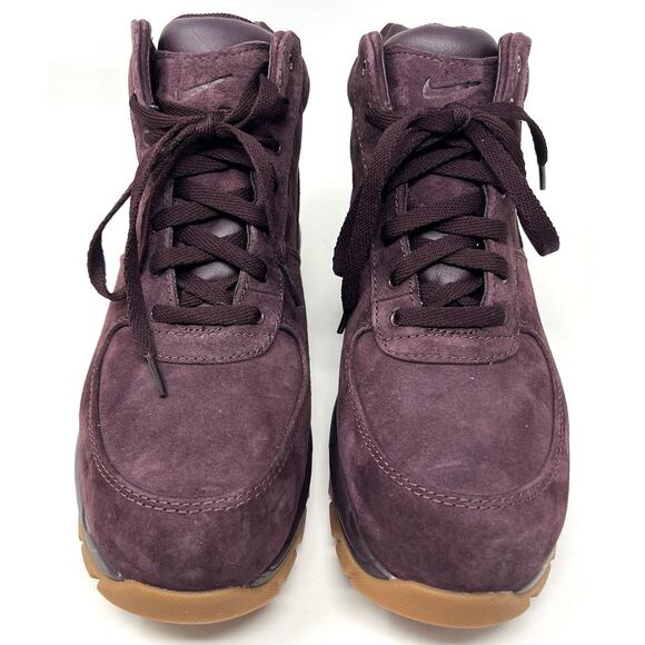 Nike Air Max Goadome Deep Burgundy Suede Boot ACG 865031-602 Mens Size 11